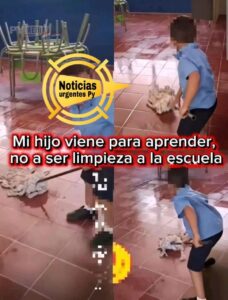 🚨 Padre de familia cuestiona a docente por poner a su hijo a limpiar el aulaUn padre de familia expresó su indignación luego de encontrar a su hijo realizando tareas de limpieza dentro del salón de clases, en una escuela del interior del país. Según relató, el hecho ocurrió cuando fue a buscar al menor y lo vio trapeando el aula mientras el docente no se encontraba en el lugar.“Yo venía a traer a mi hijo y lo encuentro haciendo limpieza en el salón. Yo traigo a mi hijo para aprender, no para que trapee el aula de la escuela”, manifestó el padre, visiblemente molesto.El reclamo abrió el debate sobre los límites de las responsabilidades asignadas a los estudiantes dentro de las instituciones educativas. Mientras algunos consideran que colaborar con la limpieza fomenta valores como la responsabilidad y el respeto por el entorno, otros opinan que estas tareas no deberían ser obligatorias ni reemplazar la labor del personal correspondiente.El caso ha generado opiniones divididas en la comunidad, especialmente en contextos donde es común que los alumnos participen en el orden y mantenimiento básico del aula.👉 ¿Está bien o está mal que un docente pida a los alumnos colaborar con la limpieza del aula? ¿El reclamo del padre es justificado?Que opinan!!?Vía Rohayhu Paraguay