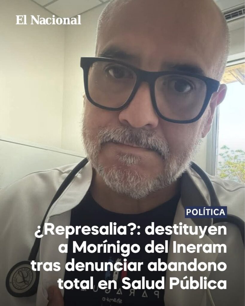 Carlos Morínigo destituido del Ineram tras denunciar abandono del sistema de salud pública