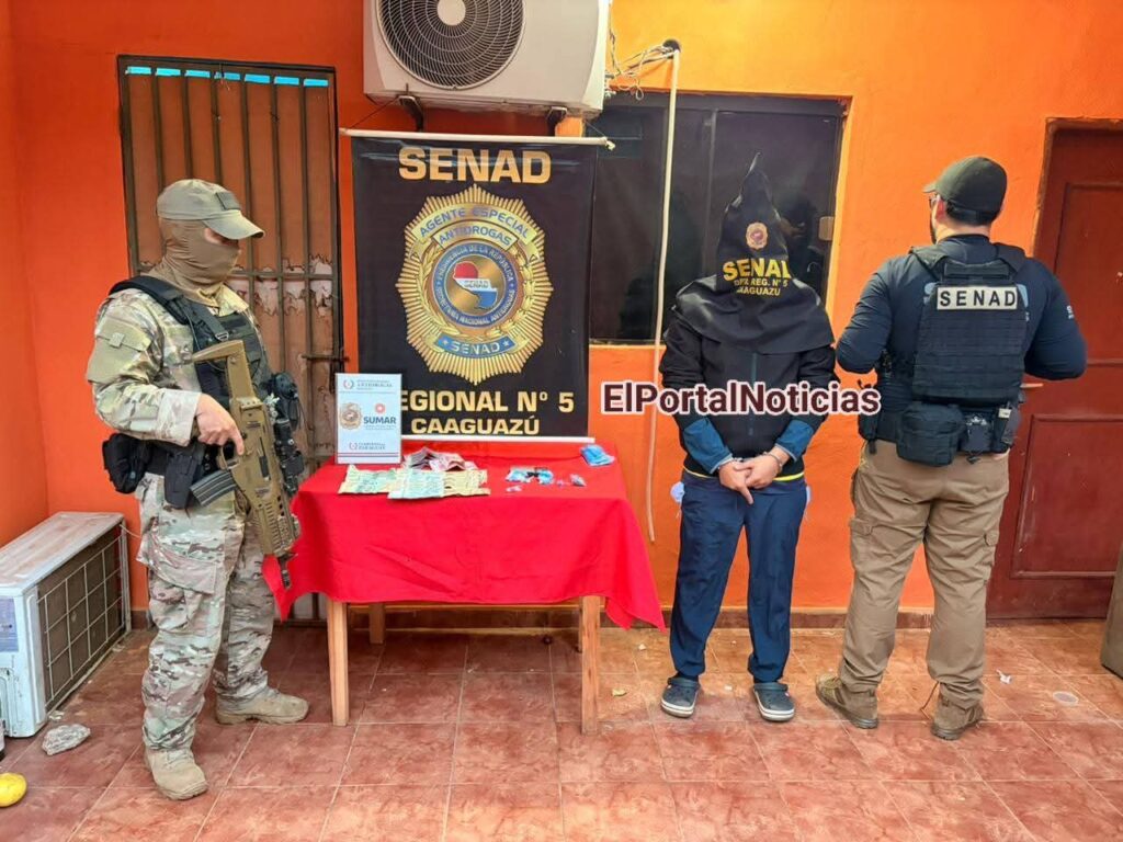 Incautación de cocaína, marihuana y dinero en operativo policial en Paraguay